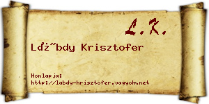 Lábdy Krisztofer névjegykártya